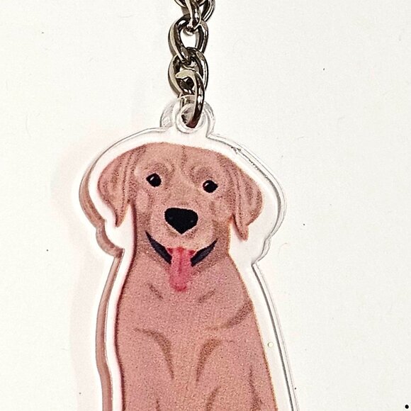 Labrador Retriever Dog Keychain Charm/Acrylic Pet Lover Purse Bag Gift Accessory - Picture 6 of 9